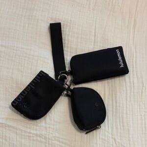 lululemon athletica Black Clutch and Wristlet Set